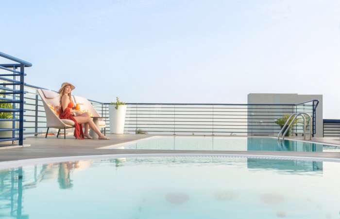 Pool på tagterrassen 